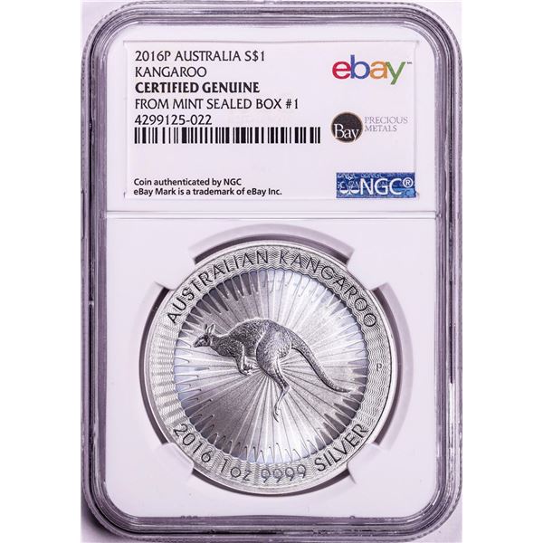 2016P Australia $1 Kangaroo Silver Coin NGC Certified Genuine