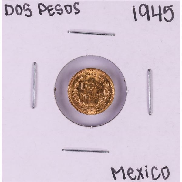 1945 Mexico Dos Pesos Gold Coin