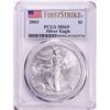 Image 1 : 2003 $1 American Silver Eagle Coin PCGS MS69 First Strike