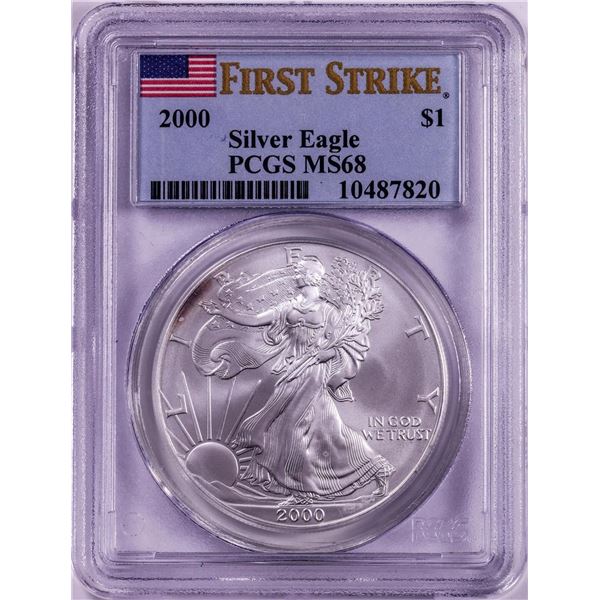 2000 $1 American Silver Eagle Coin PCGS MS68 First Strike