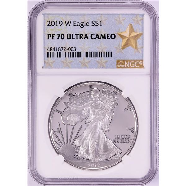 2019-W $1 Proof American Silver Eagle Coin NGC PF70 Ultra Cameo