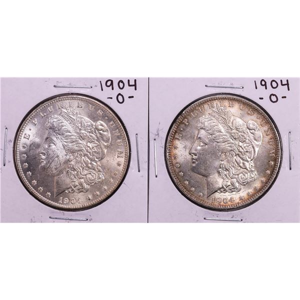 Lot of (2) 1904-O $1 Morgan Silver Dollar Coins
