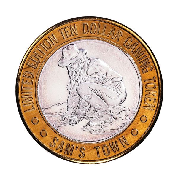 .999 Silver Sam's Town Las Vegas, NV $10 Casino Limited Edition Gaming Token