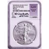 Image 1 : 2017-W $1 Burnished American Silver Eagle Coin NGC MS70 FDOI Elizabeth Jones Signature