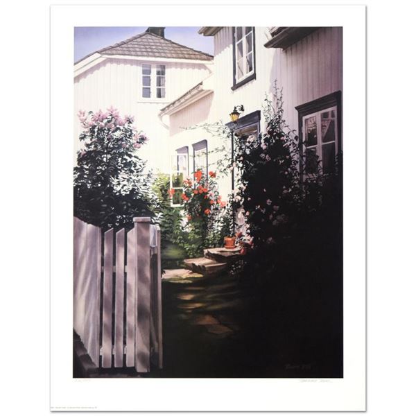 Barbara Buer "Garden Gate" Limited Edition Lithograph On Paper
