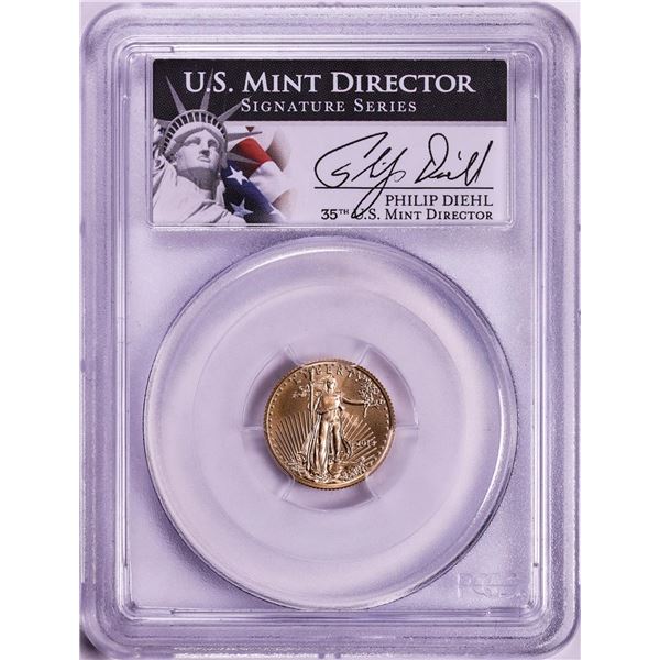 2013 $5 American Gold Eagle Coin PCGS MS70 Philip Diehl Signature