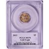 Image 2 : 2013 $5 American Gold Eagle Coin PCGS MS70 Philip Diehl Signature