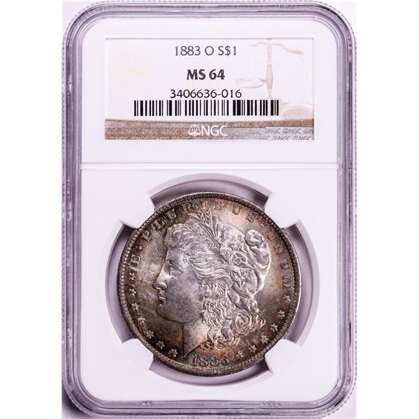 1883-O $1 Morgan Silver Dollar Coin NGC MS64 Nice Toning