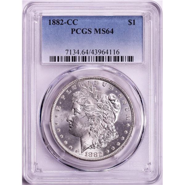 1882-CC $1 Morgan Silver Dollar Coin PCGS MS64