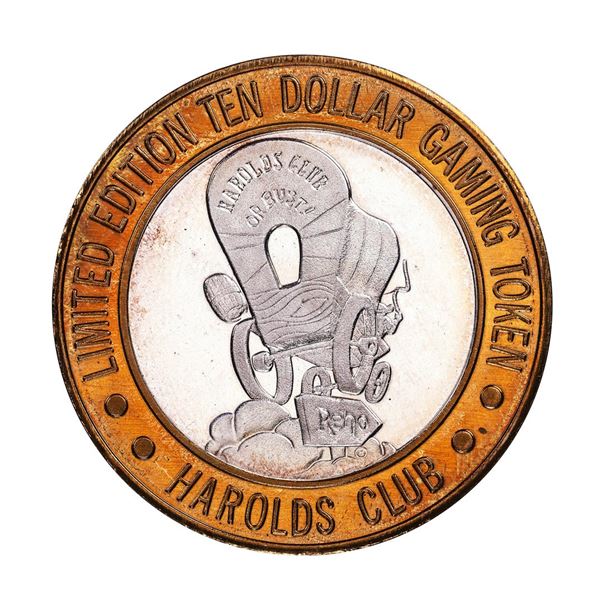 .999 Fine Silver Harold's Club Reno, Nevada $10 Limited Edition Gaming Token