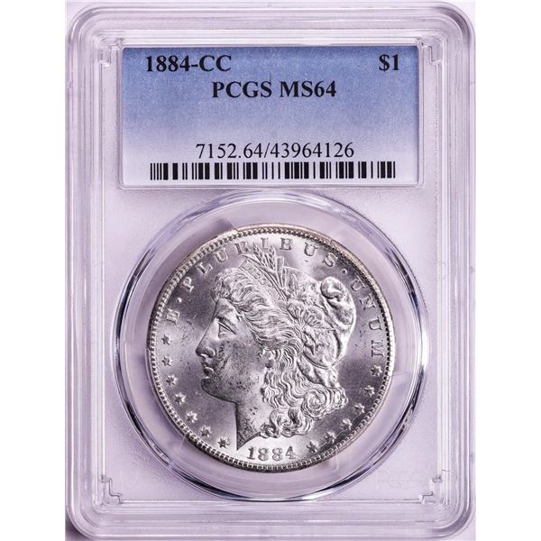 1884-CC $1 Morgan Silver Dollar Coin PCGS MS64