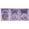 Image 1 : Lot of 1999-2001 $1 American Silver Eagle Coins PCGS MS68 First Strike
