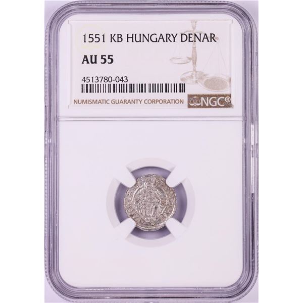 1551 KB Hungary Denar 'Madonna and Child' Coin NGC AU55