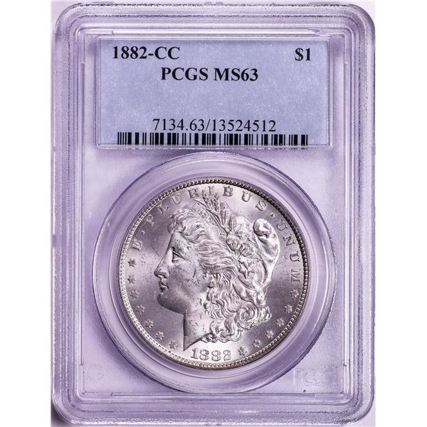 1882-CC $1 Morgan Silver Dollar Coin PCGS MS63