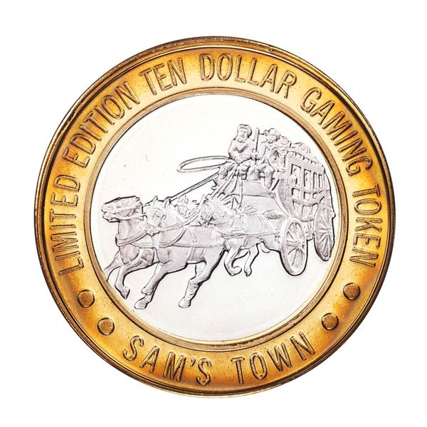 .999 Silver Sam's Town Las Vegas, NV $10 Casino Limited Edition Gaming Token