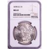 Image 1 : 1878-CC $1 Morgan Silver Dollar Coin NGC MS63