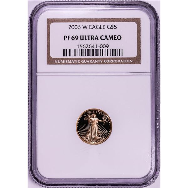 2006-W $5 Proof American Gold Eagle Coin NGC PF69 Ultra Cameo