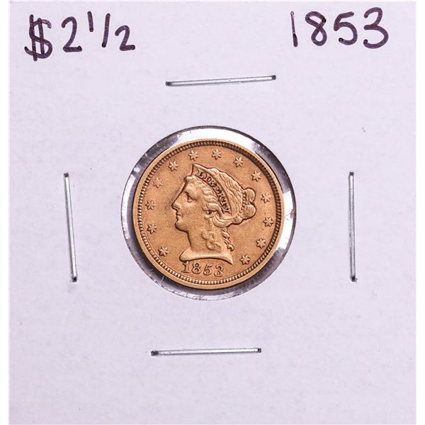 1853 $2 1/2 Liberty Head Quarter Eagle Gold Coin