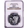 Image 1 : 2015 Somalia 100 Shillings African Wildlife Elephant Silver Coin NGC MS69