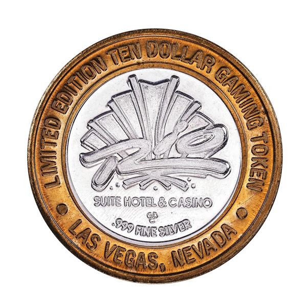 .999 Silver Rio Suite Hotel Las Vegas, NV $10 Casino Limited Edition Gaming Token