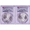 Image 1 : Lot of 2021 Type 1 & 2 $1 American Silver Eagle Coins PCGS MS69 First Day of Issue