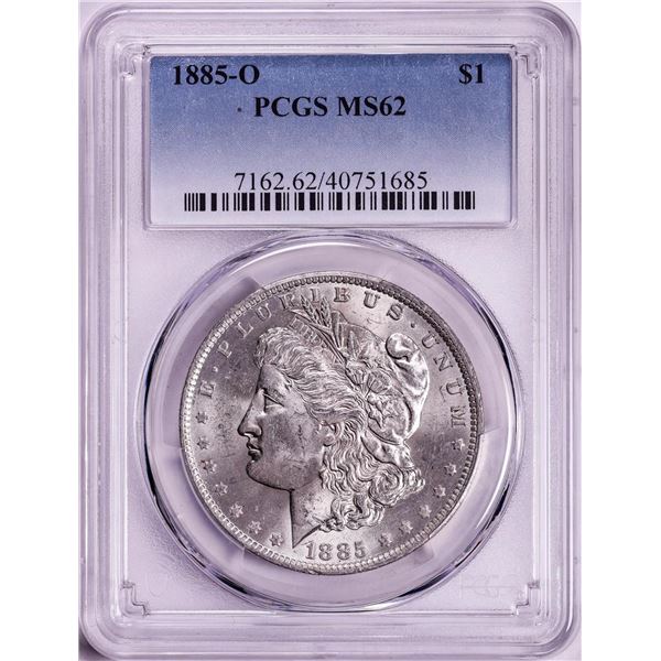 1885-O $1 Morgan Silver Dollar Coin PCGS MS62