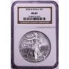 Image 1 : 2008-W $1 Burnished American Silver Eagle Coin NGC MS69