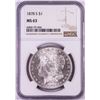 Image 1 : 1878-S $1 Morgan Silver Dollar Coin NGC MS63