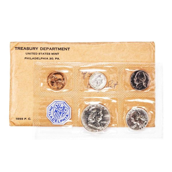 1955 (5) Coin Proof Set in Original Envelope