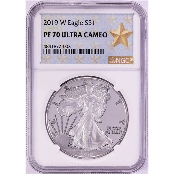 2019-W $1 Proof American Silver Eagle Coin NGC PF70 Ultra Cameo
