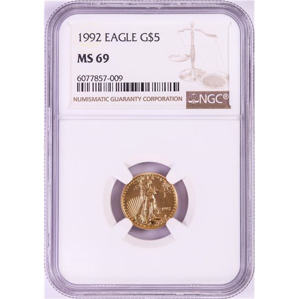 1992 $5 American Gold Eagle Coin NGC MS69