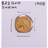 Image 1 : 1908 $2 1/2 Indian Head Quarter Eagle Gold Coin