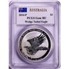 Image 1 : 2014P Australia $1 Wedge Tailed Eagle Silver Coin PCGS Gem BU Mercanti Signature