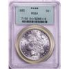 Image 1 : 1885 $1 Morgan Silver Dollar Coin PCGS MS64 Old Green Holder