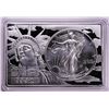 1992 $1 American Silver Eagle Coin & 2oz Silver Bar Set