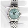 Image 3 : Rolex Men's Stainless Steel Ice Blue Diamond Datejust Wristwatch