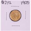Image 1 : 1905 $2 1/2 Liberty Head Quarter Eagle Gold Coin