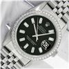 Image 1 : Rolex Men's Stainless Steel Black Baguette Diamond Datejust Wristwatch