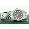 Image 7 : Rolex Men's Stainless Steel Black Baguette Diamond Datejust Wristwatch