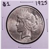 Image 1 : 1925 $1 Peace Silver Dollar Coin