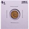 Image 1 : 1851 $1 Liberty Head Gold Dollar Coin