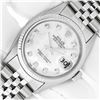 Image 1 : Rolex Men's Stainless Mother of Pearl Diamond Datejust Wristwatch
