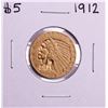 Image 1 : 1912 $5 Indian Head Half Eagle Gold Coin