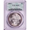 Image 1 : 1880-S $1 Morgan Silver Dollar Coin PCGS MS65 Green Doily Commemorative Holder