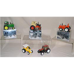 (5) 1/43rd Scale EUROPEAN EDITION Toy Farmer Tractors--AC 220, JD 4230, Case 1170 Golden Demo, MM G-