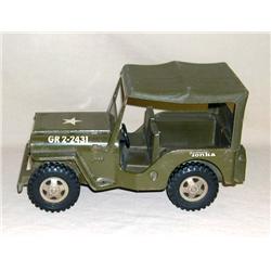 1960's Tonka Military Jeep w/ Canopy Top
