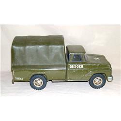 1960's Tonka Military Pickup Truck w/ Canopy Top