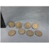 Image 2 : 8 - 1947 Canadian 10 Cent Pieces - 800 Silver