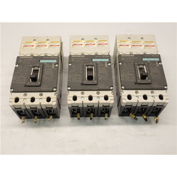 (3) Siemens # HCGA Circuit Breakers