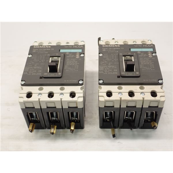 (2) Siemens # HCGA Circuit Breakers